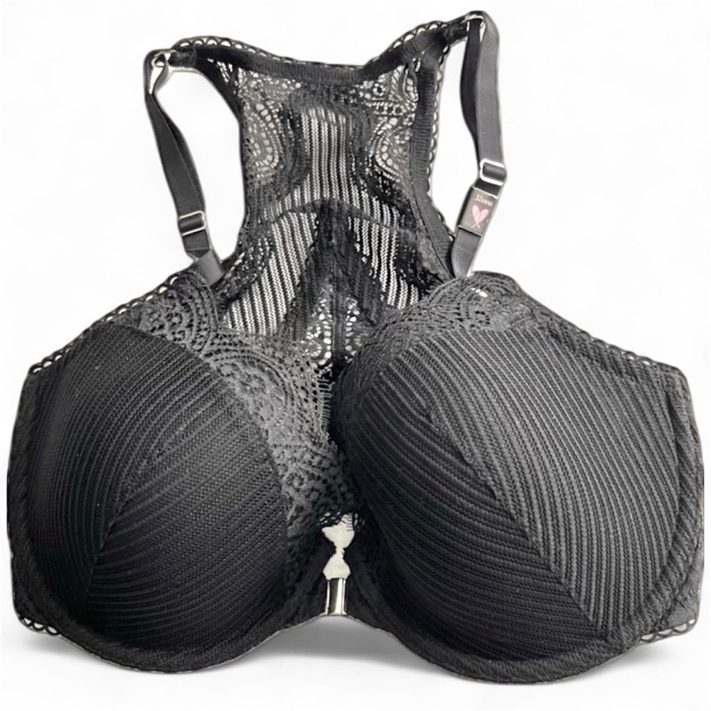 Victoria’s Secret Dream Angels Black Lined Demi Lace Bra | 32DDD | NWT